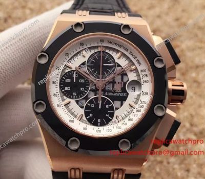 Swiss Fake AP Royal Oak Offshore Limited Edition Rubens Barrichello Rose Gold Watch
